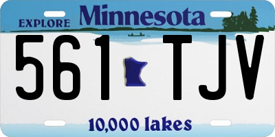 MN license plate 561TJV