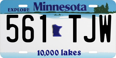 MN license plate 561TJW