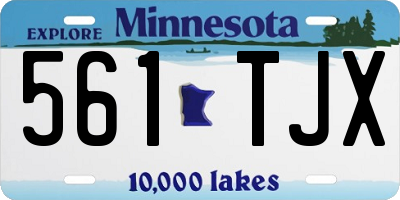 MN license plate 561TJX