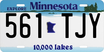 MN license plate 561TJY