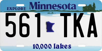 MN license plate 561TKA