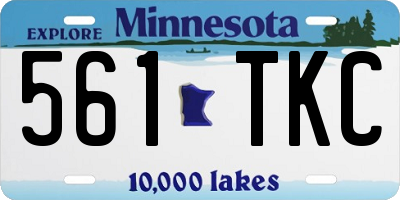 MN license plate 561TKC