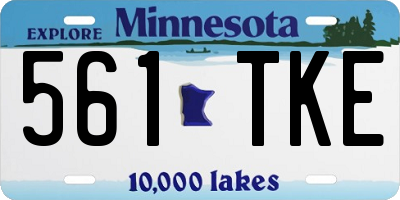 MN license plate 561TKE