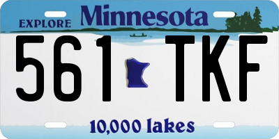 MN license plate 561TKF
