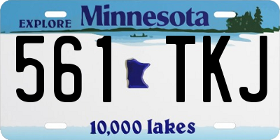 MN license plate 561TKJ