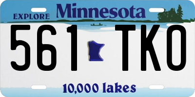 MN license plate 561TKO