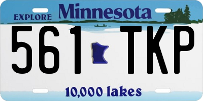 MN license plate 561TKP
