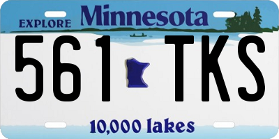 MN license plate 561TKS