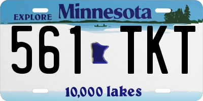 MN license plate 561TKT
