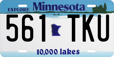 MN license plate 561TKU