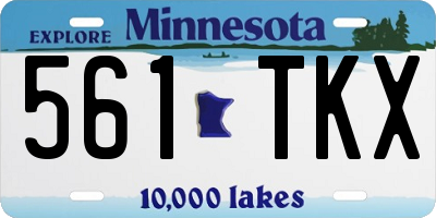 MN license plate 561TKX
