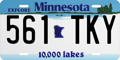 MN license plate 561TKY