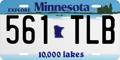 MN license plate 561TLB