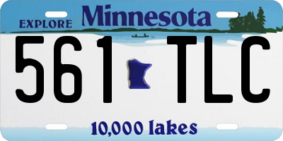 MN license plate 561TLC