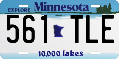 MN license plate 561TLE