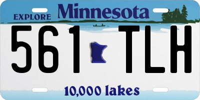 MN license plate 561TLH