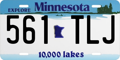 MN license plate 561TLJ