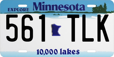 MN license plate 561TLK