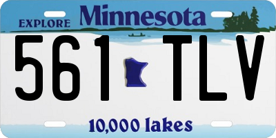 MN license plate 561TLV