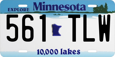 MN license plate 561TLW