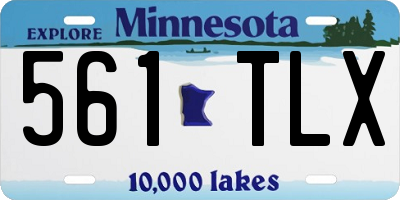 MN license plate 561TLX