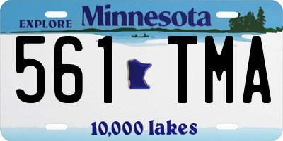 MN license plate 561TMA