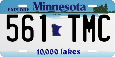 MN license plate 561TMC