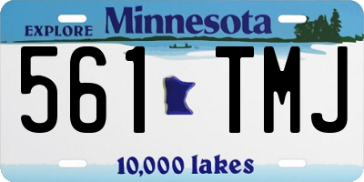 MN license plate 561TMJ