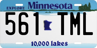 MN license plate 561TML