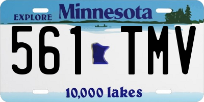 MN license plate 561TMV