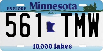 MN license plate 561TMW