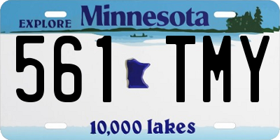 MN license plate 561TMY