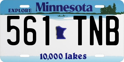 MN license plate 561TNB