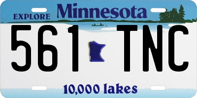 MN license plate 561TNC