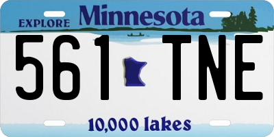 MN license plate 561TNE