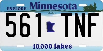 MN license plate 561TNF