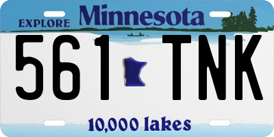 MN license plate 561TNK