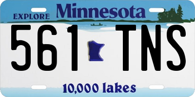 MN license plate 561TNS