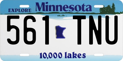 MN license plate 561TNU