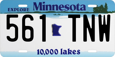 MN license plate 561TNW