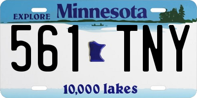 MN license plate 561TNY