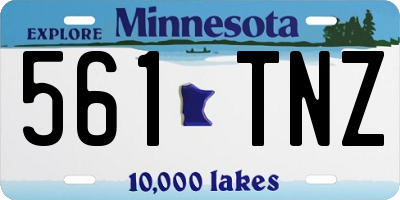 MN license plate 561TNZ