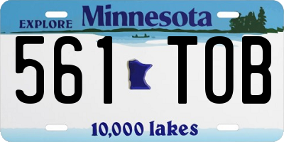 MN license plate 561TOB