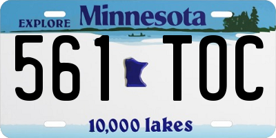 MN license plate 561TOC