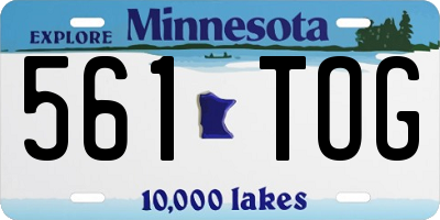 MN license plate 561TOG
