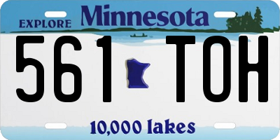 MN license plate 561TOH