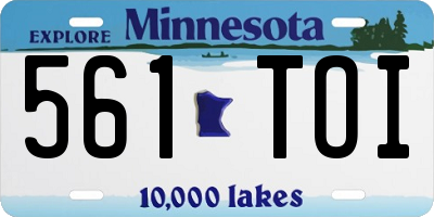 MN license plate 561TOI
