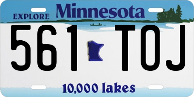 MN license plate 561TOJ
