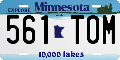 MN license plate 561TOM