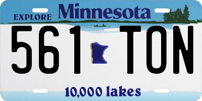 MN license plate 561TON